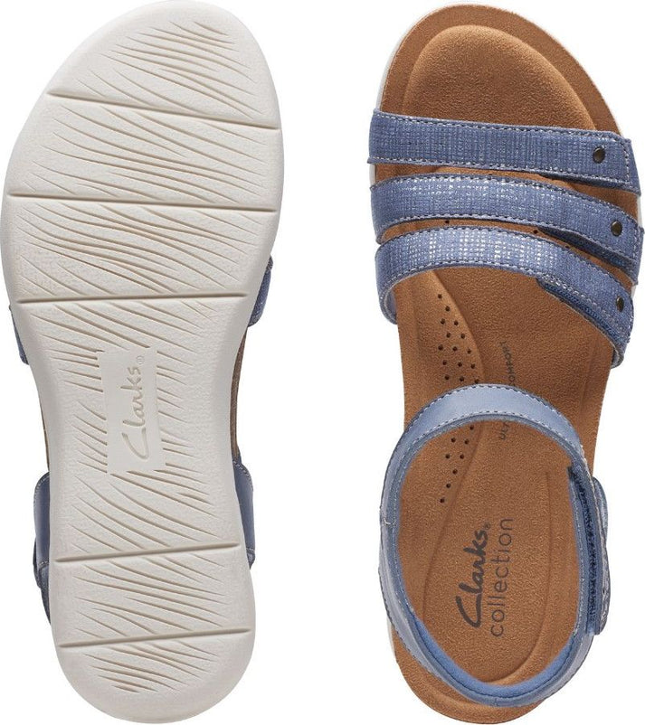Clarks Sandals April Dove Denim Blue