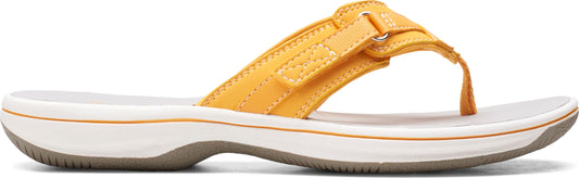 A sandal with an adjustable strap.