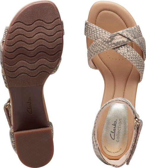 Clarks Sandals Desirae Lily Beige Metallic