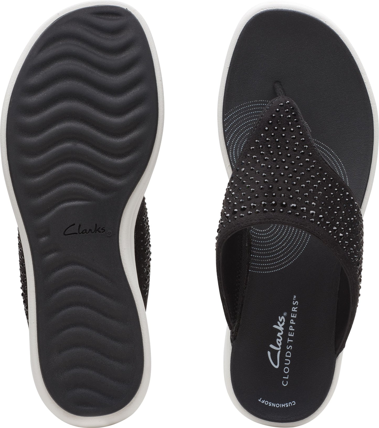 Clarks Sandals Drift Jaunt Black/white