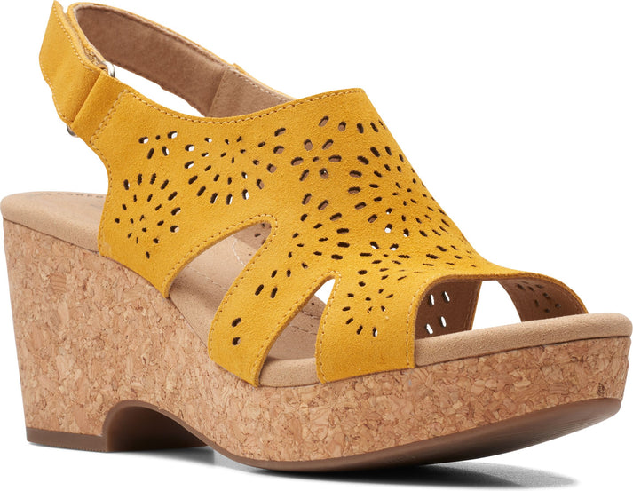 Clarks Sandals Giselle Bay Golden Yellow