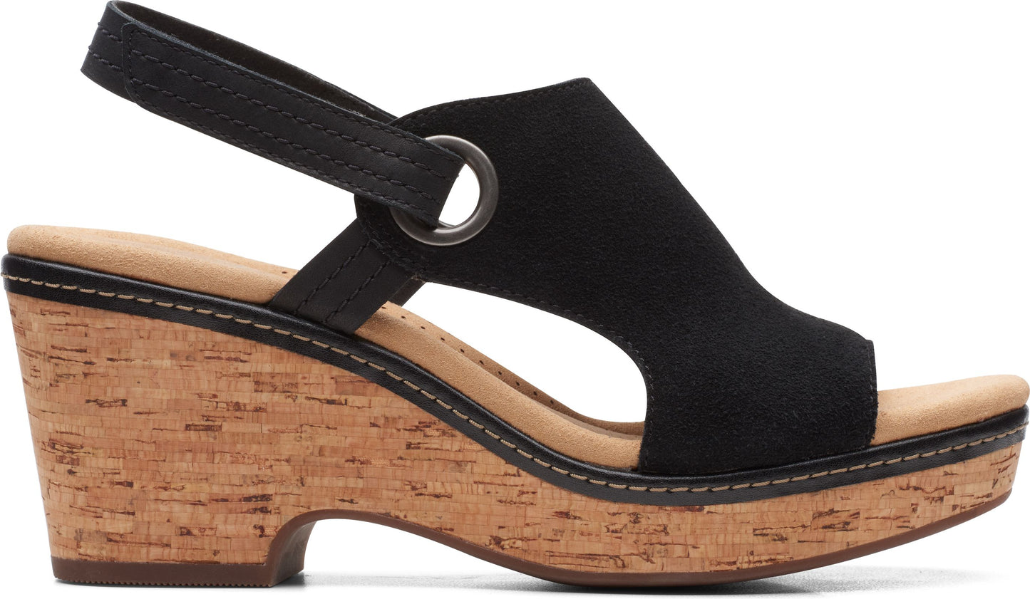 Clarks Dashlite Wish Sandalen voor dames, Dark Tan Suède., 38 EU Clarks Dashlite Wish Sandalen voor dames, Dark Tan Suède., 38 EU