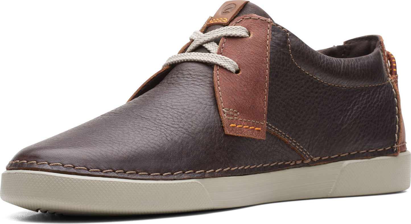 Clarks Shoes Gerald Low Dark Brown Leather