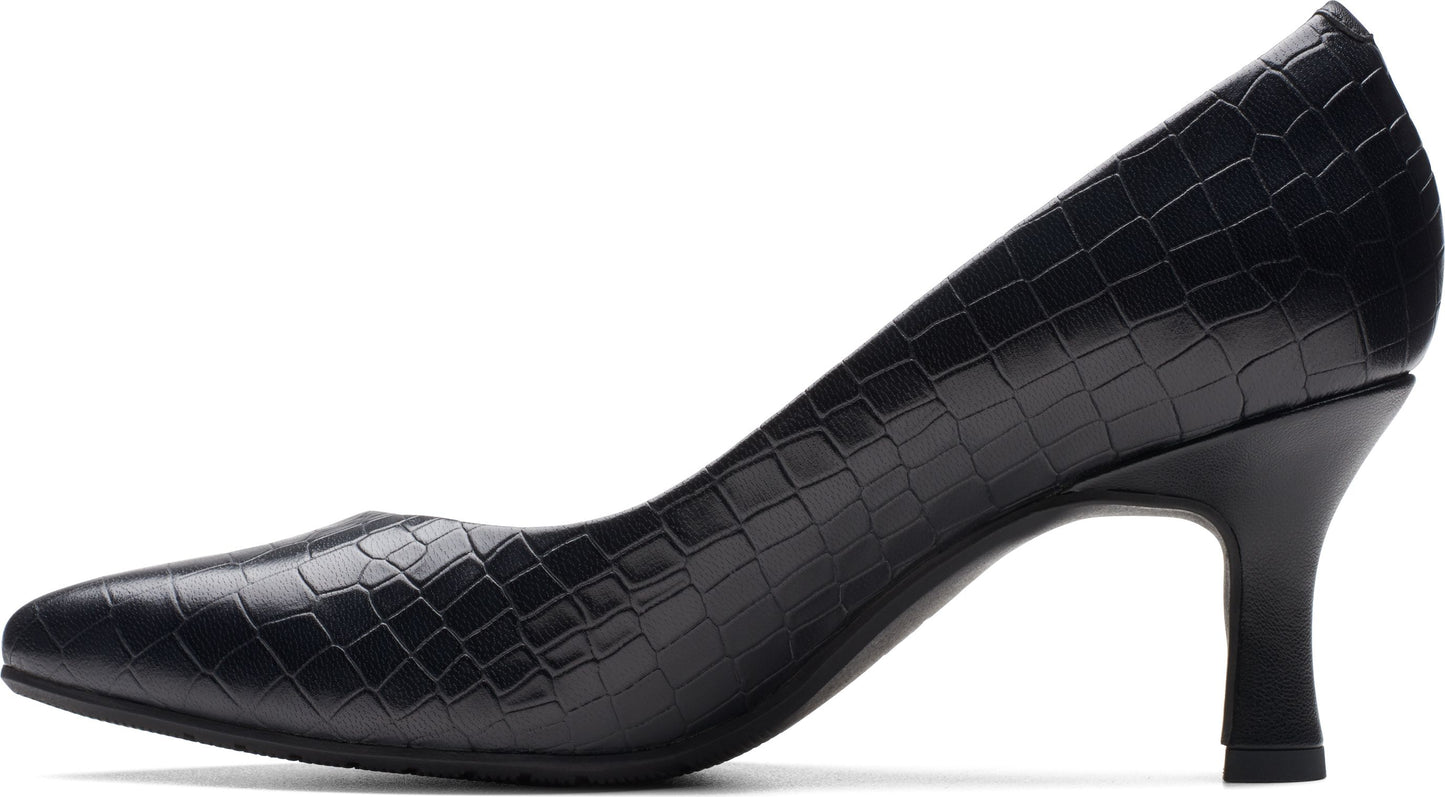 Clarks Shoes Kataleyna Rose Black Croc