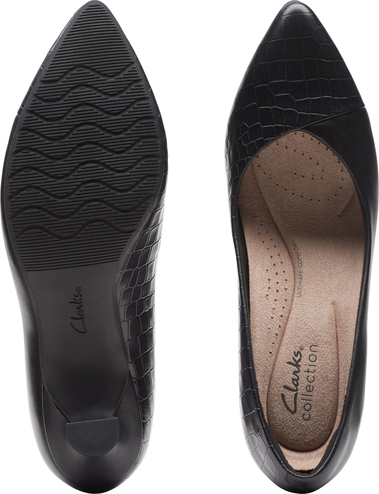 Clarks Shoes Kataleyna Rose Black Croc