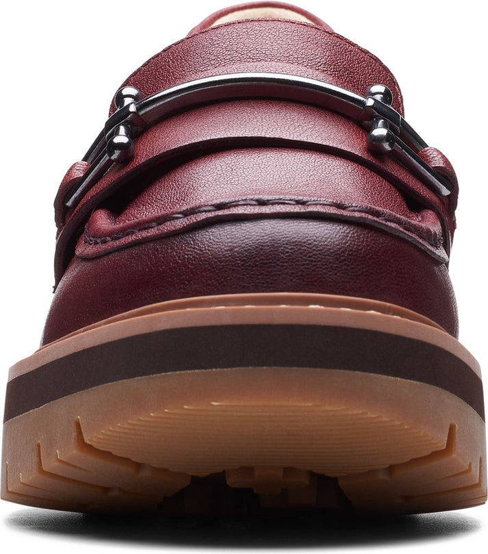 Clarks Shoes Orianna Bit Burgundy Leather
