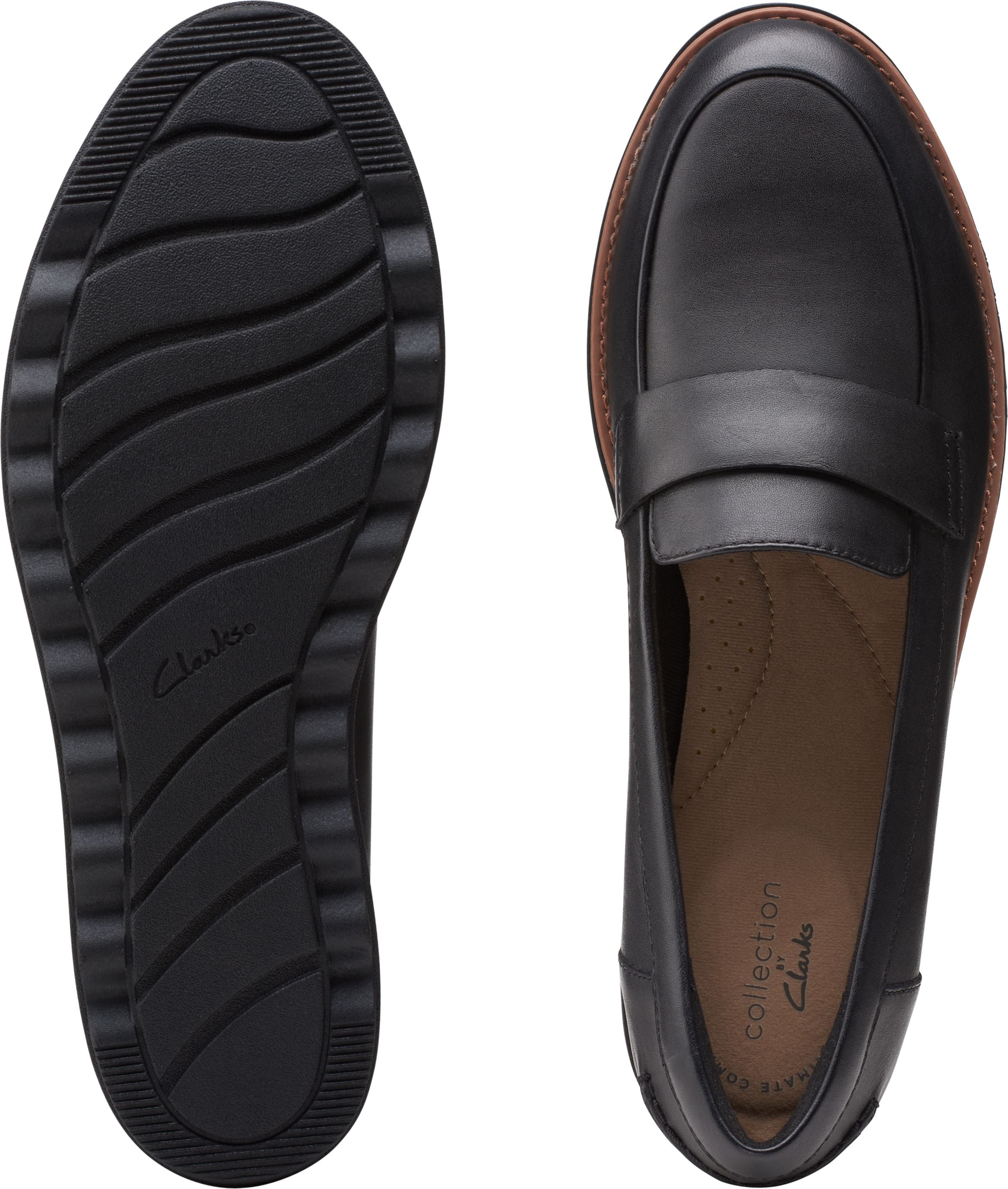 Clarks Sharon Gracie – Mocassino Donna In Pelle E Pelle Scamosciata, Tacco 4 Cm