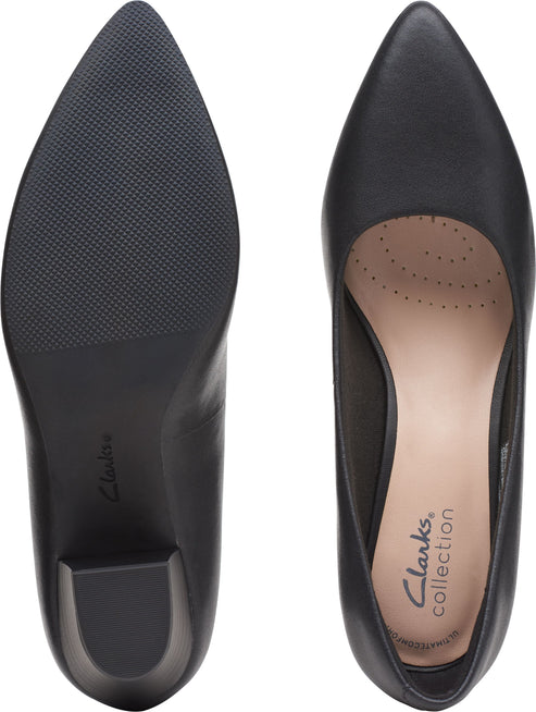 Clarks Shoes Teresa Step Black Leather