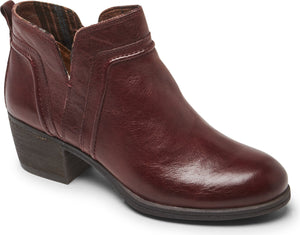 Cobb Hill Boots Anisa Vcut Bootie Burgundy - Wide