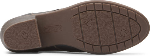 shoe sole with grooves and bird logo