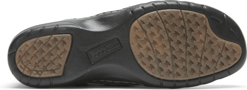 Bottom view of a shoe with textured sole.