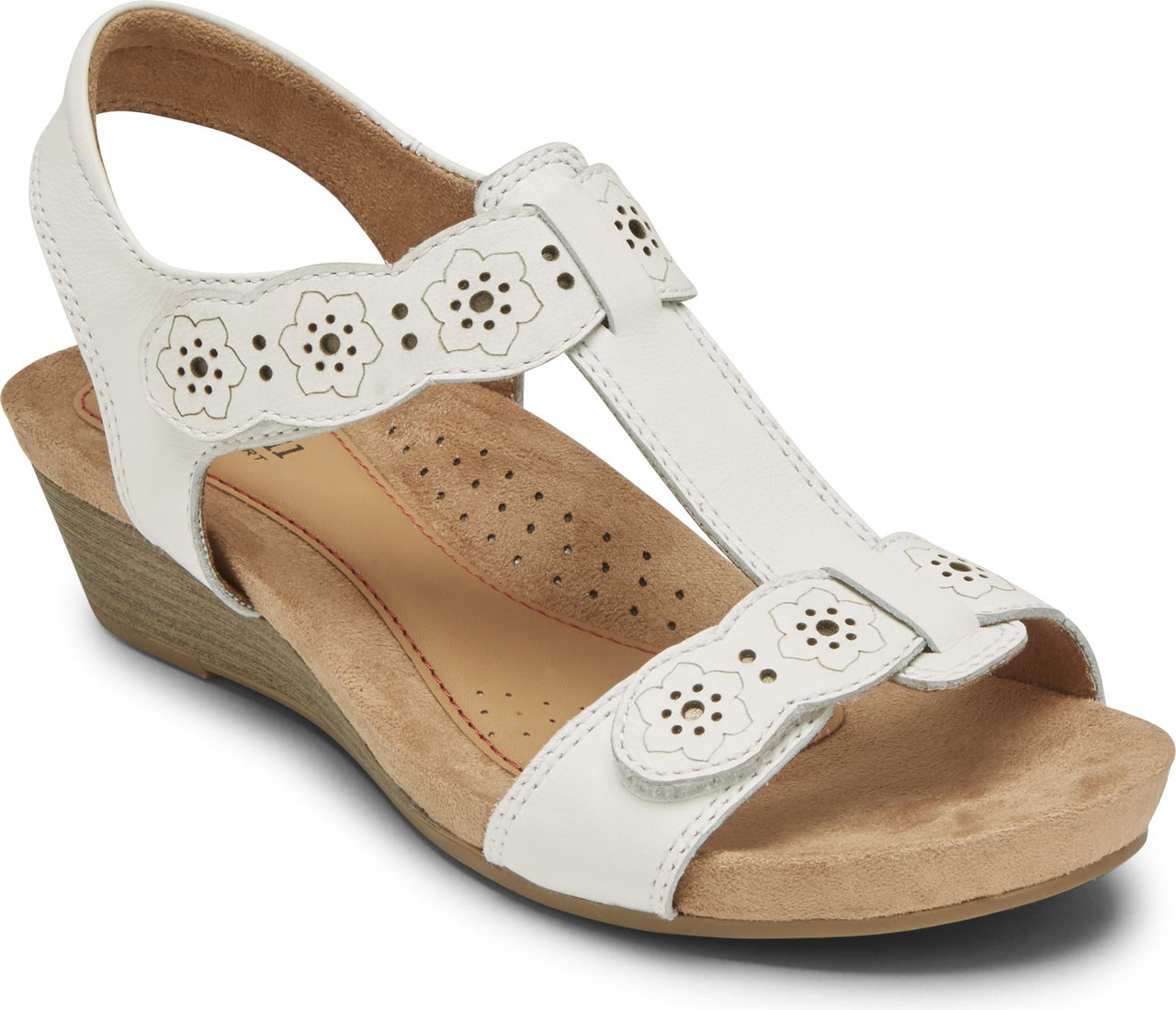 Hollywood Tstrap White - Wide â Quarks Shoes