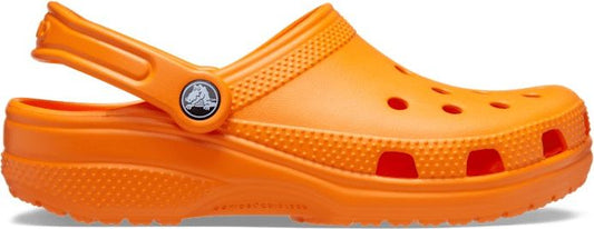 An orange Croc shoe.