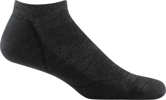 Single black no-show sock.