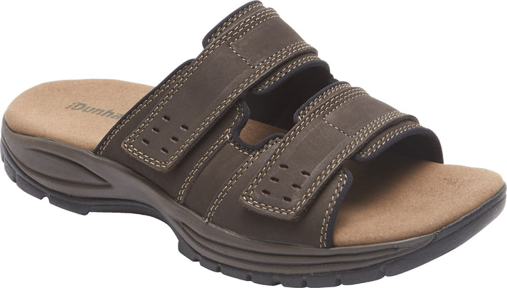 Dunhan Sandals Newport Slide Dark Brown - Extra Wide