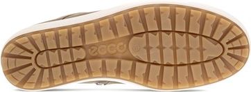 A shoe sole with a patterned tread.