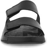 Black sandal with two adjustable straps and a molded footbed.