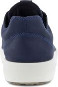 Navy sneaker rear with black collar and white sole.