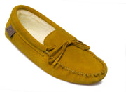 Womens Tan Suede Lined Slipper - Brown - Made In Canada