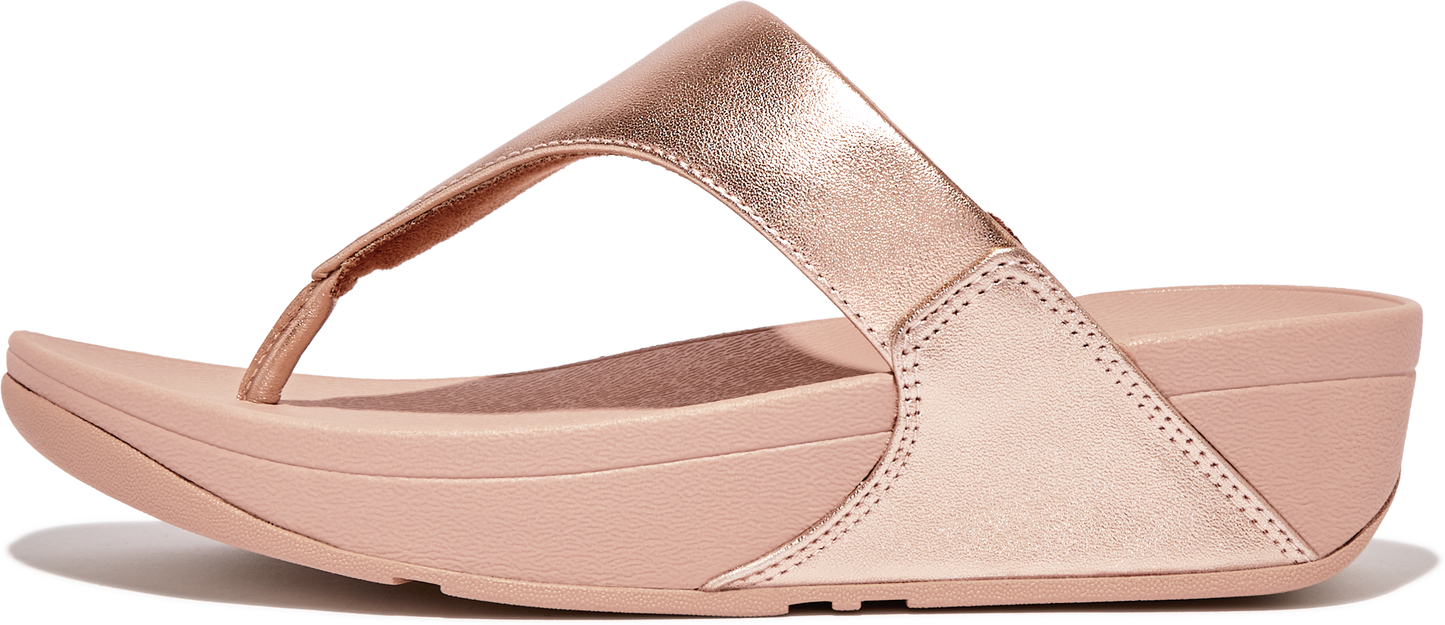 FitFlop Sandals Lulu Leather Toe Post Rose Gold