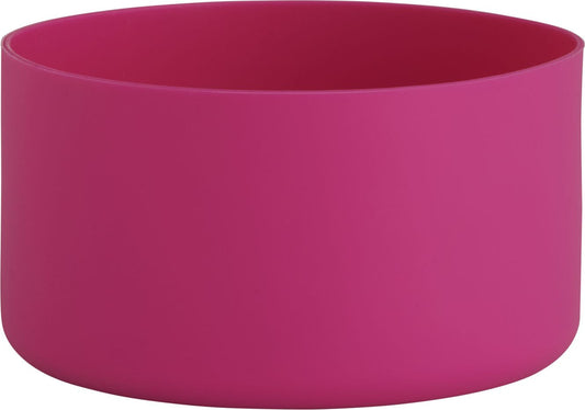 Pink cylindrical rubber base protector.
