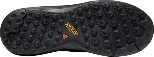 A black outsole with Keen logo and treads.
