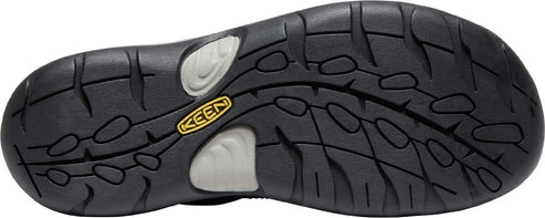 The sole of a shoe with a prominent tread pattern and the KEEN logo.
