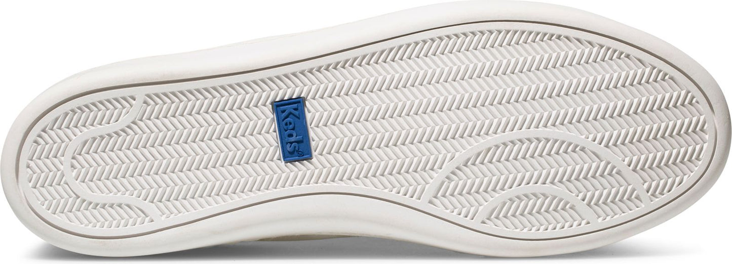 The sole of a shoe with a Keds logo.