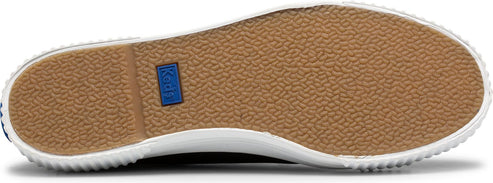 The brown sole of a shoe.
