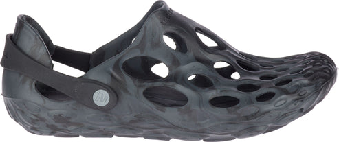 A slip-on shoe with a slingback strap and multiple holes.