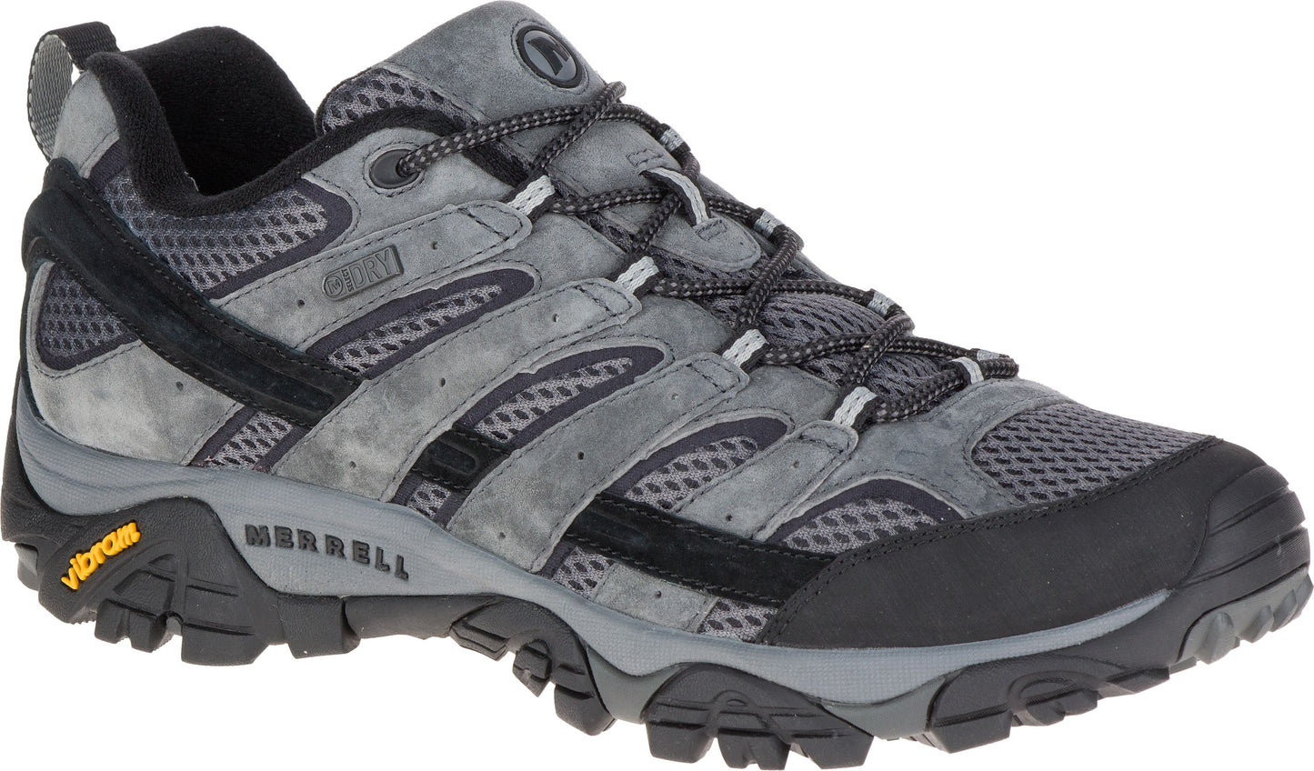 Gray hiking shoe with black accents, mesh upper, and lugged sole.