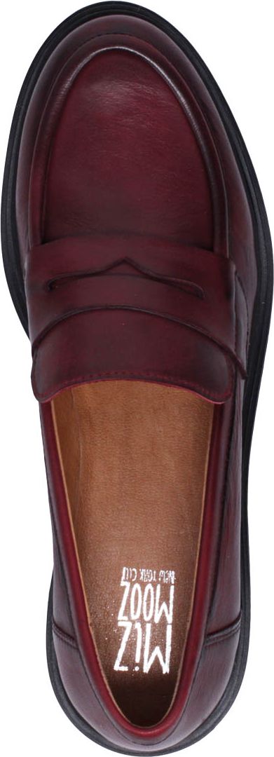 burgundy leather penny loafer shoe