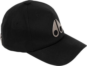 Black cap with a silver-toned logo on the side.