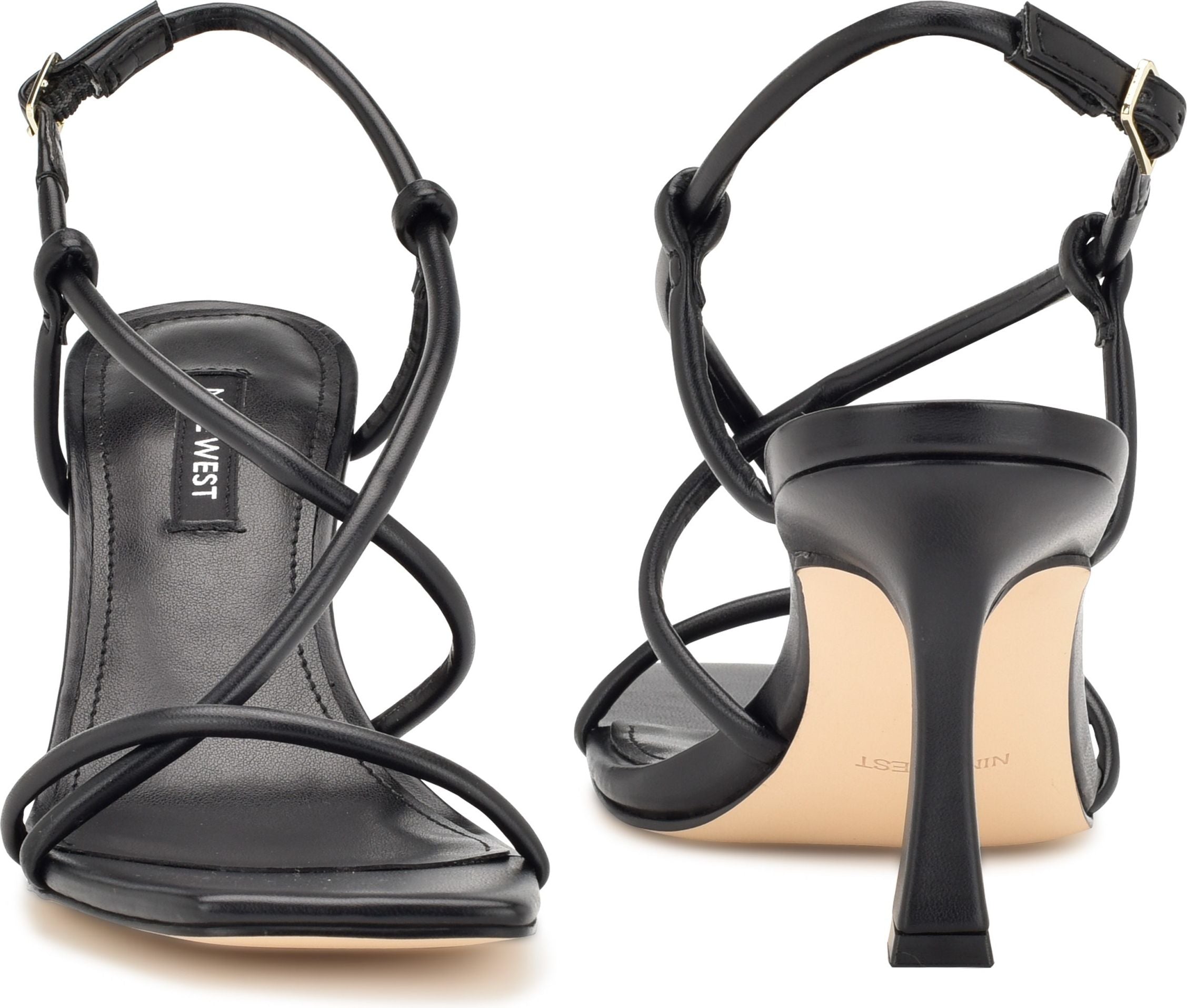 Yuki 3 Black Strappy Sandal | Quarks Shoes