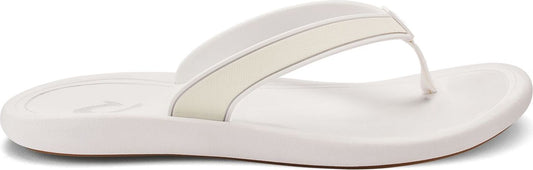 White flip-flop sandal.