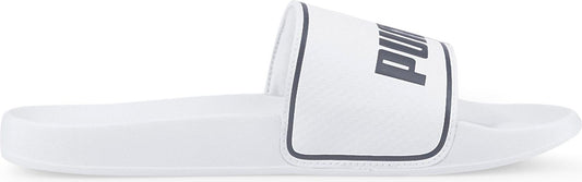 A white sandal with PUMA wording.