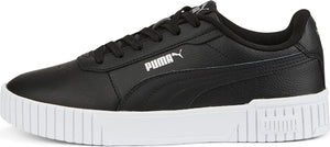 Black sneaker with a white sole and visible Puma logo.