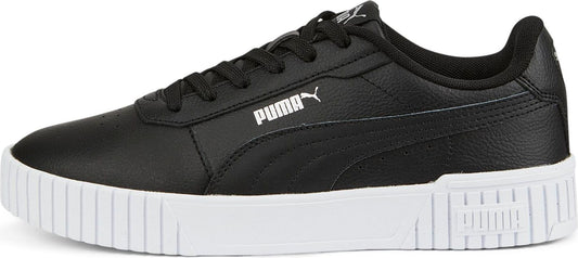 Black sneaker with a white sole and visible Puma logo.