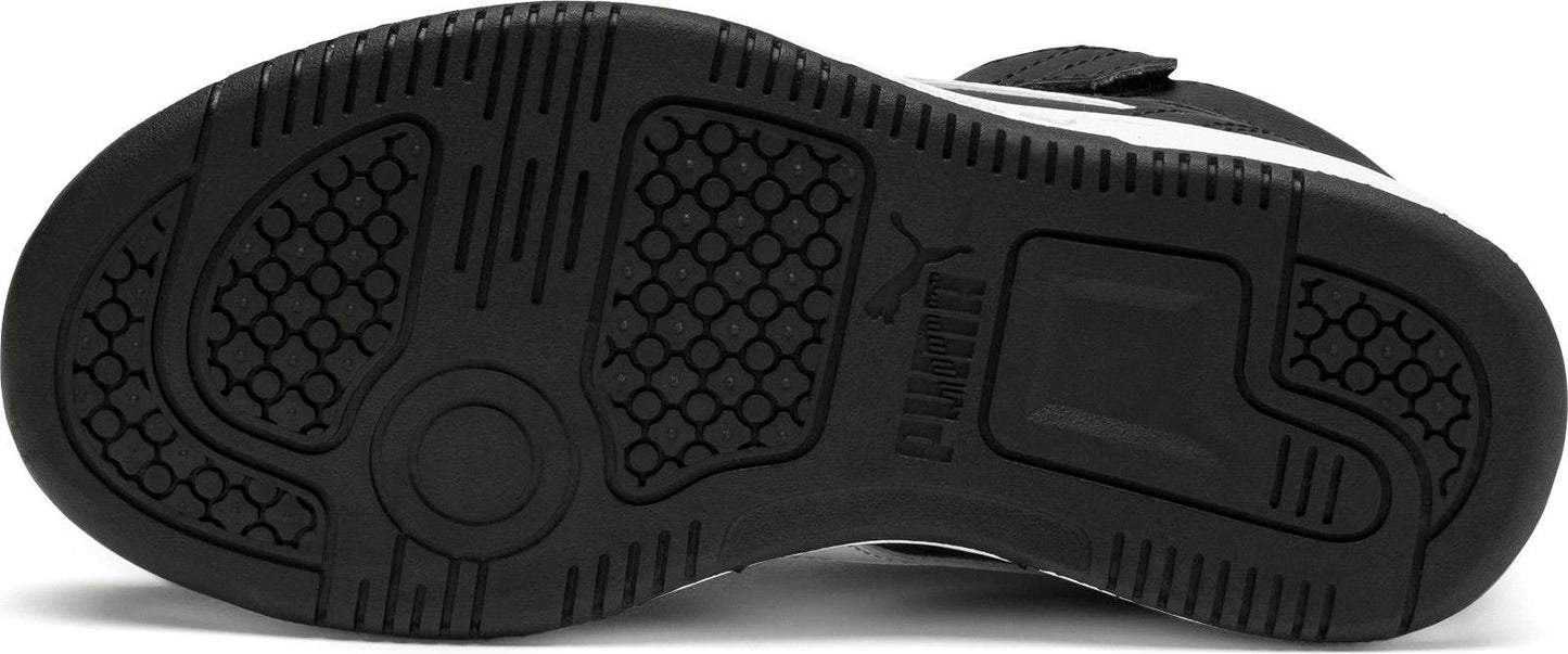 The shoe's black sole has a textured pattern for traction.