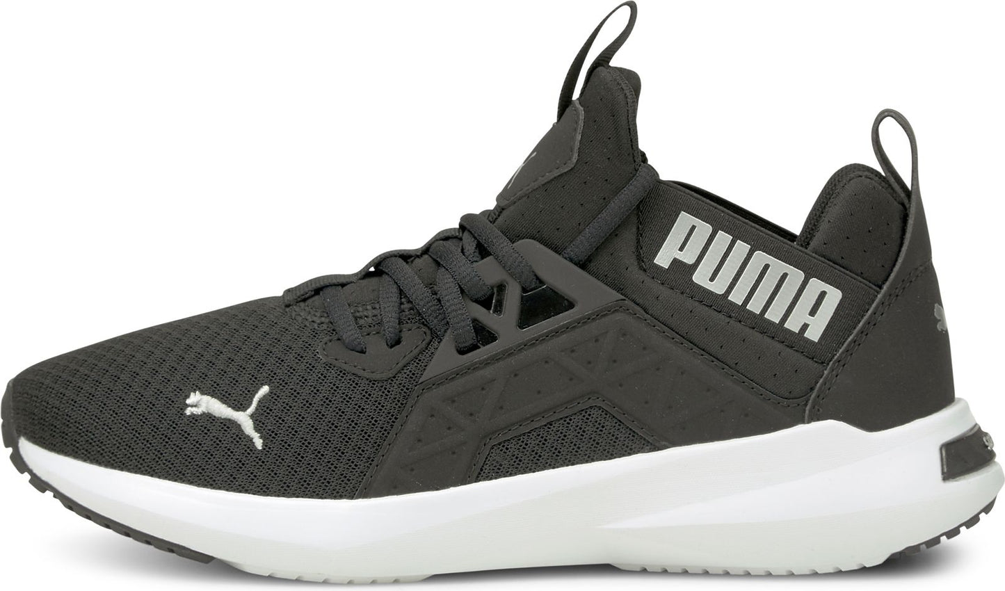 Dark grey high-top sneaker with white sole and 'PUMA' lettering.