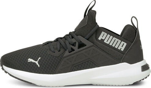 Dark grey high-top sneaker with white sole and 'PUMA' lettering.