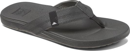 A dark gray flip-flop.