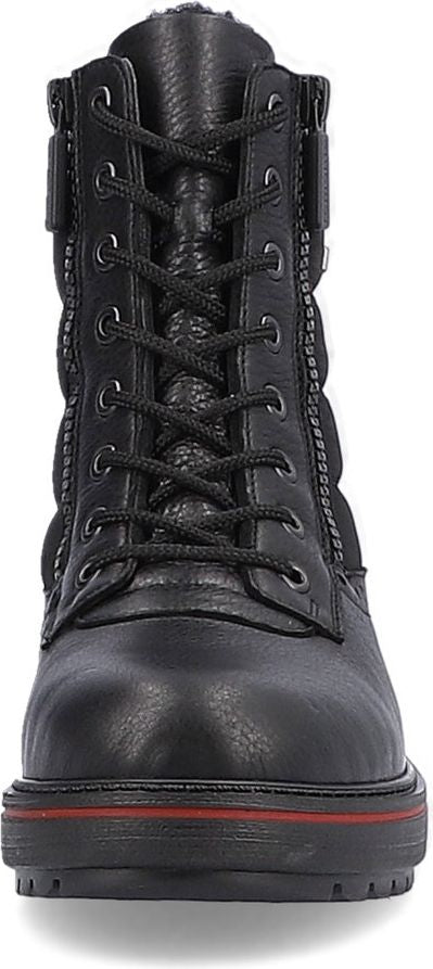 Remonte Boots Black Lace Up Wool Lined