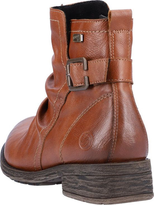 Remonte Boots Brown Ruched With Buckle