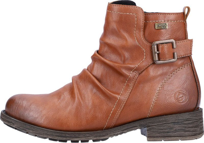 Remonte Boots Brown Ruched With Buckle