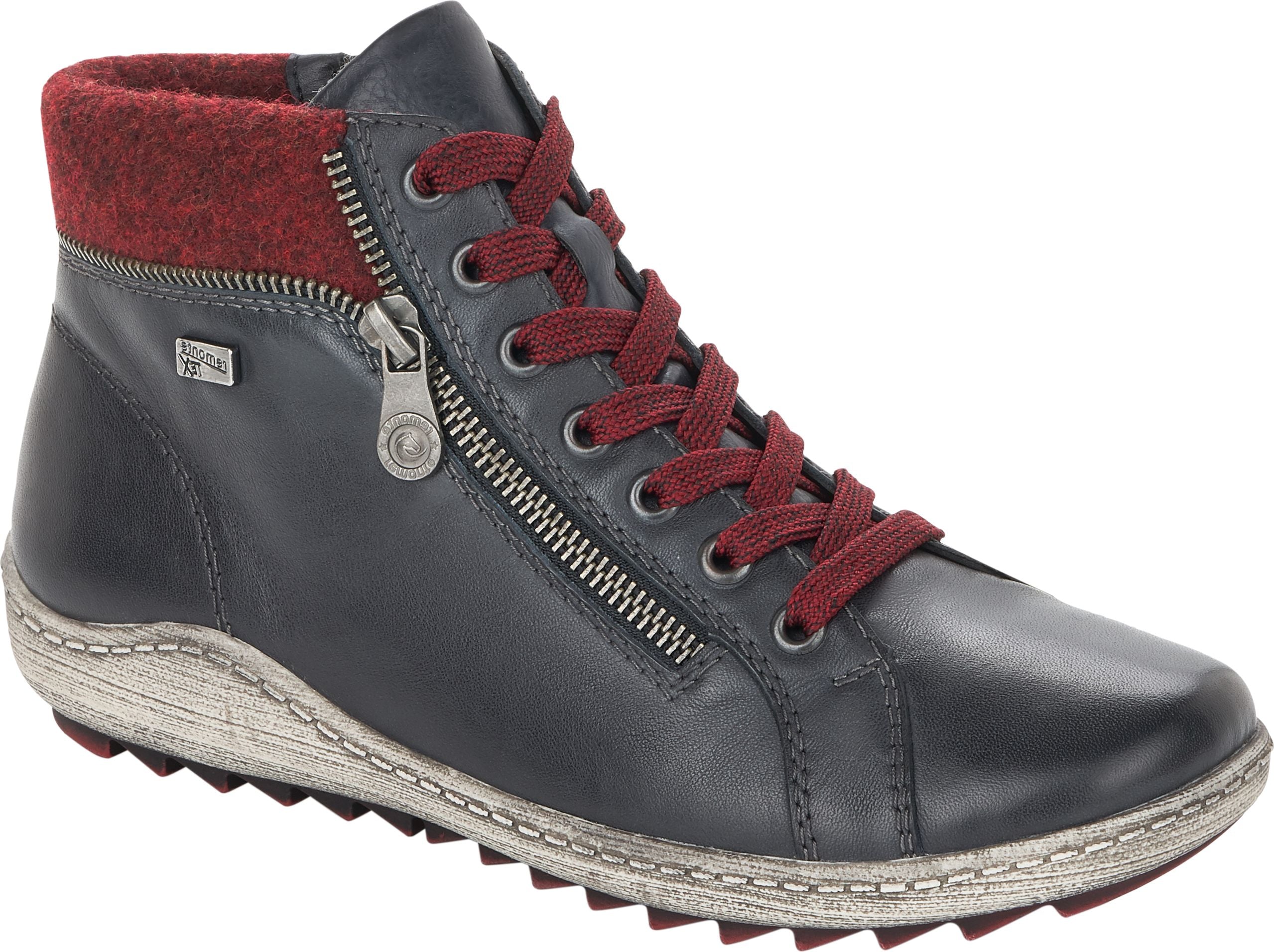 Navy/red Lace Up Boot