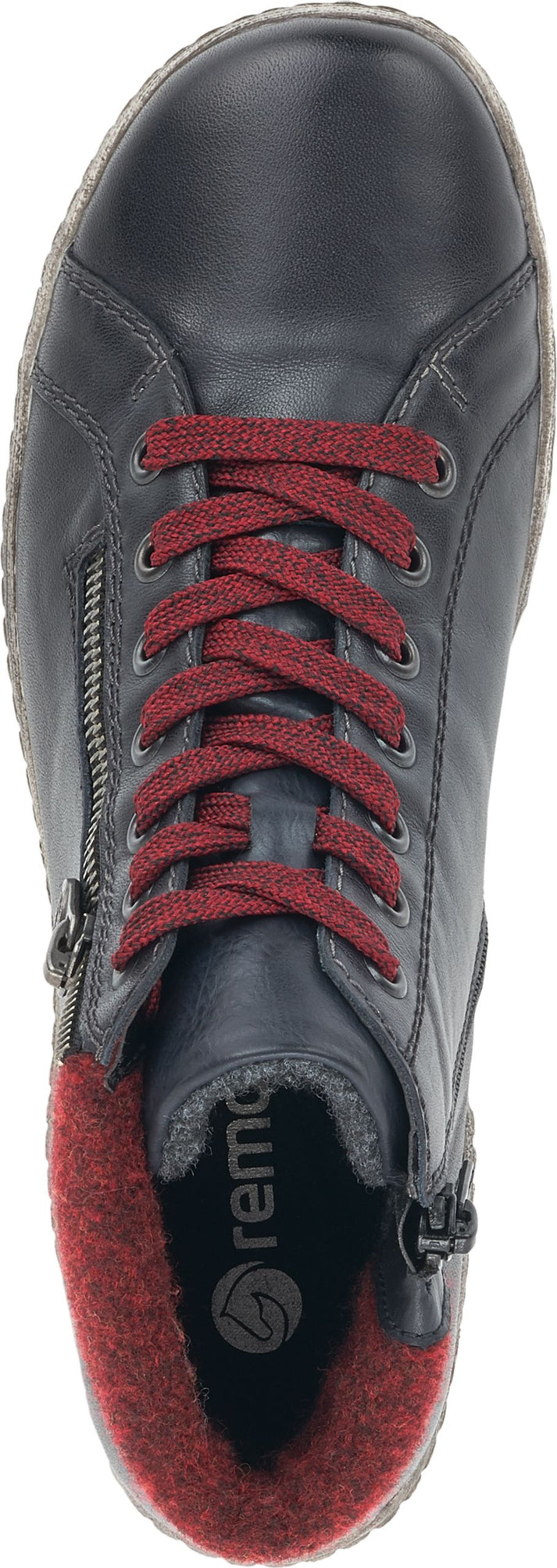 Remonte Boots Navy/red Lace Up Boot