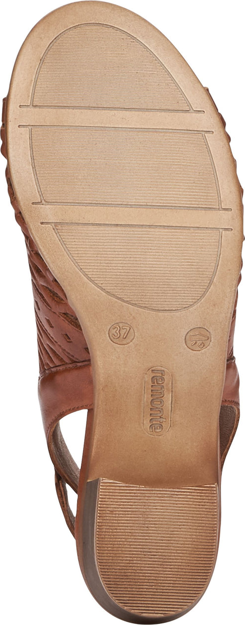 Remonte Sandals Tan Perforated Sandal Backstrap