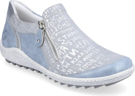 Remonte Shoes Blue Pattern Slip On
