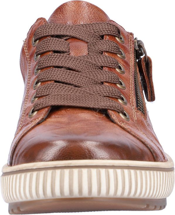 Brown Lace Up With Side Zip | Quarks Shoes